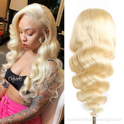 613 HD Full Lace Wig Human Hair,13x4 13x6 613 Virgin Lace Front Wig,Platinum Blonde 613 transparent Lace Frontal Wig